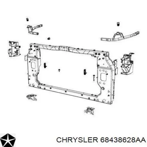 68438628AA Chrysler soporte de radiador, derecho