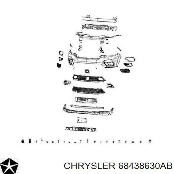 68306528AB Market (OEM) soporte deparachoques delantero derecho