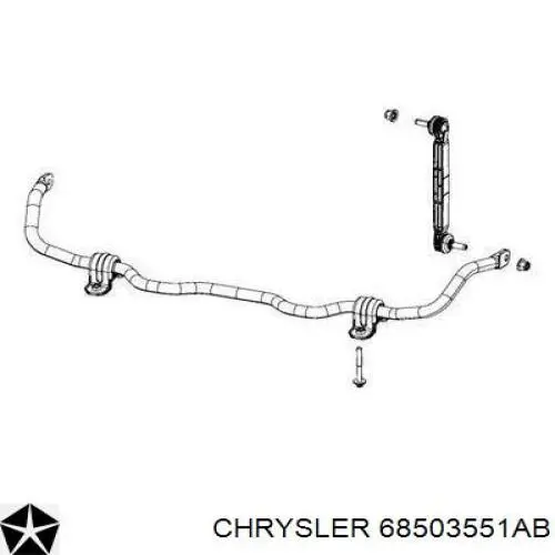 Bieleta estabilizadora delantera Chrysler 68503551AB precio, desde 13,98 EUR