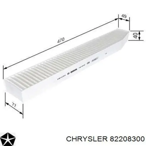 Filtro de habitáculo 82208300 Chrysler