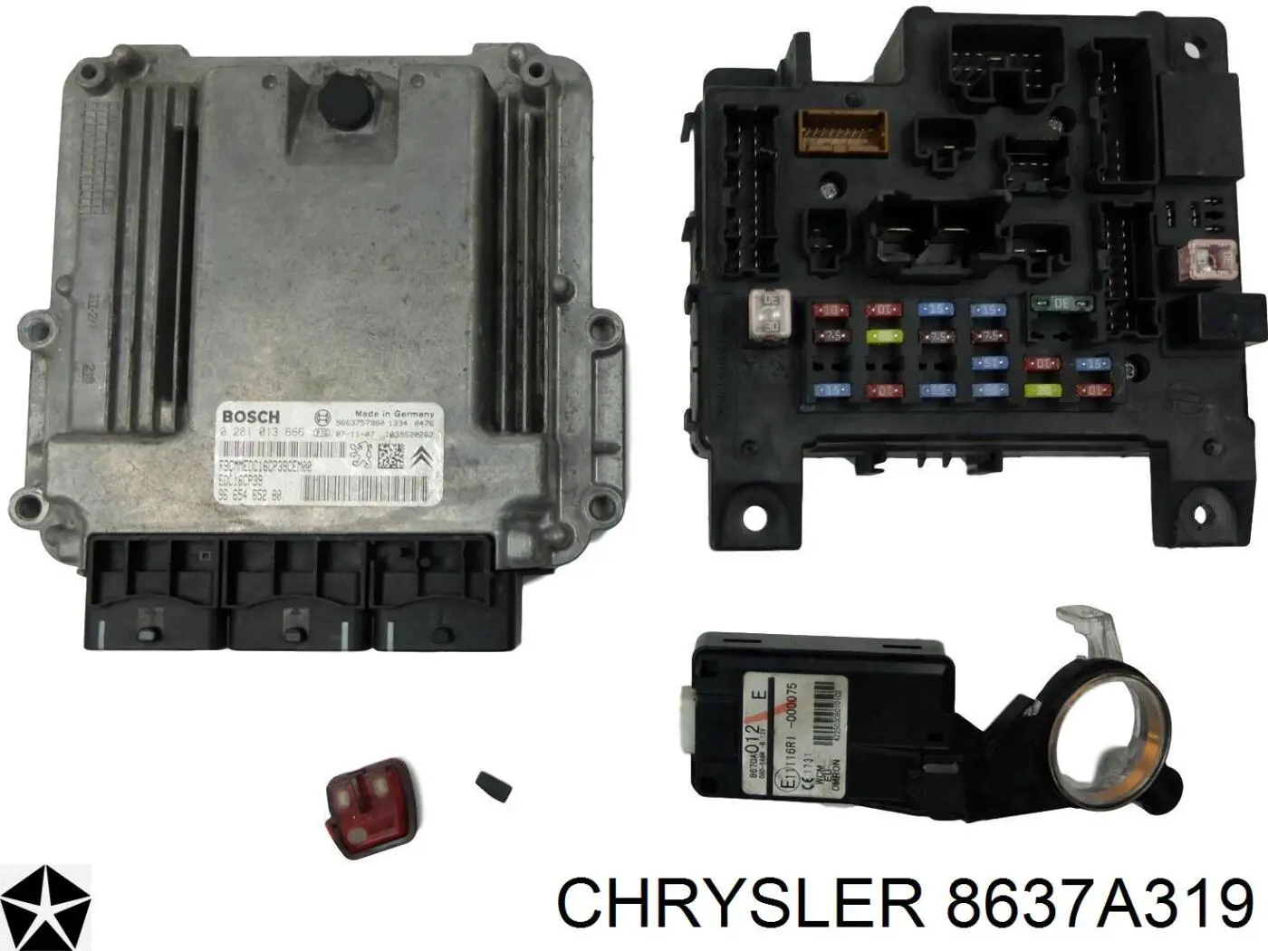 8637A319 Chrysler Caja de fusibles trasera interior