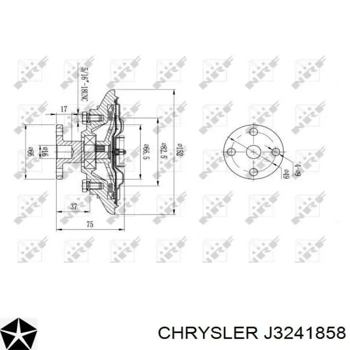 J3241858 Chrysler embrague, ventilador del radiador