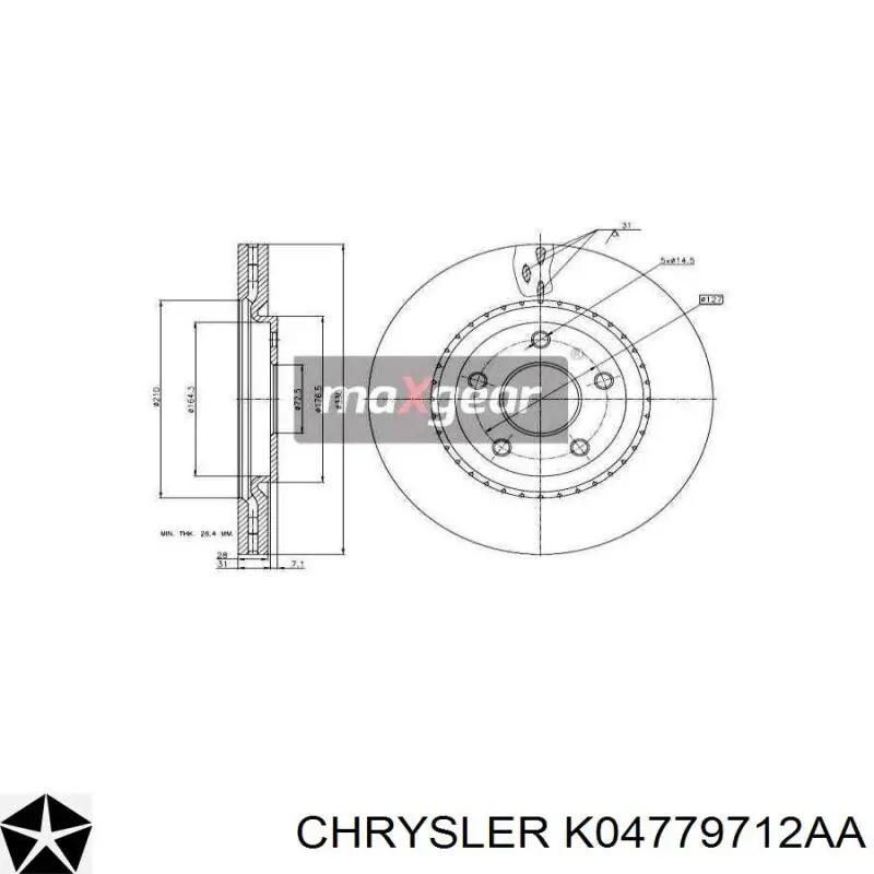 Frenos delanteros Chrysler K04779712AA precio, desde 74,32 EUR