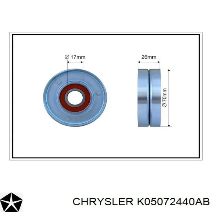 K05072440AB Chrysler tensor de correa, correa poli v