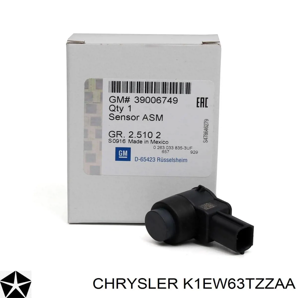 K1EW63TZZAA Chrysler sensor alarma de estacionamiento trasero