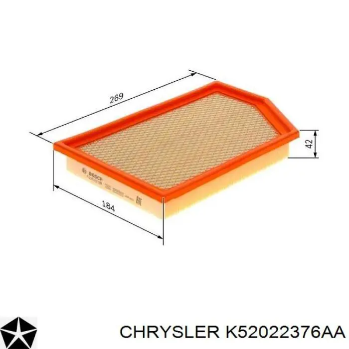 K52022376AA Chrysler filtro de aire