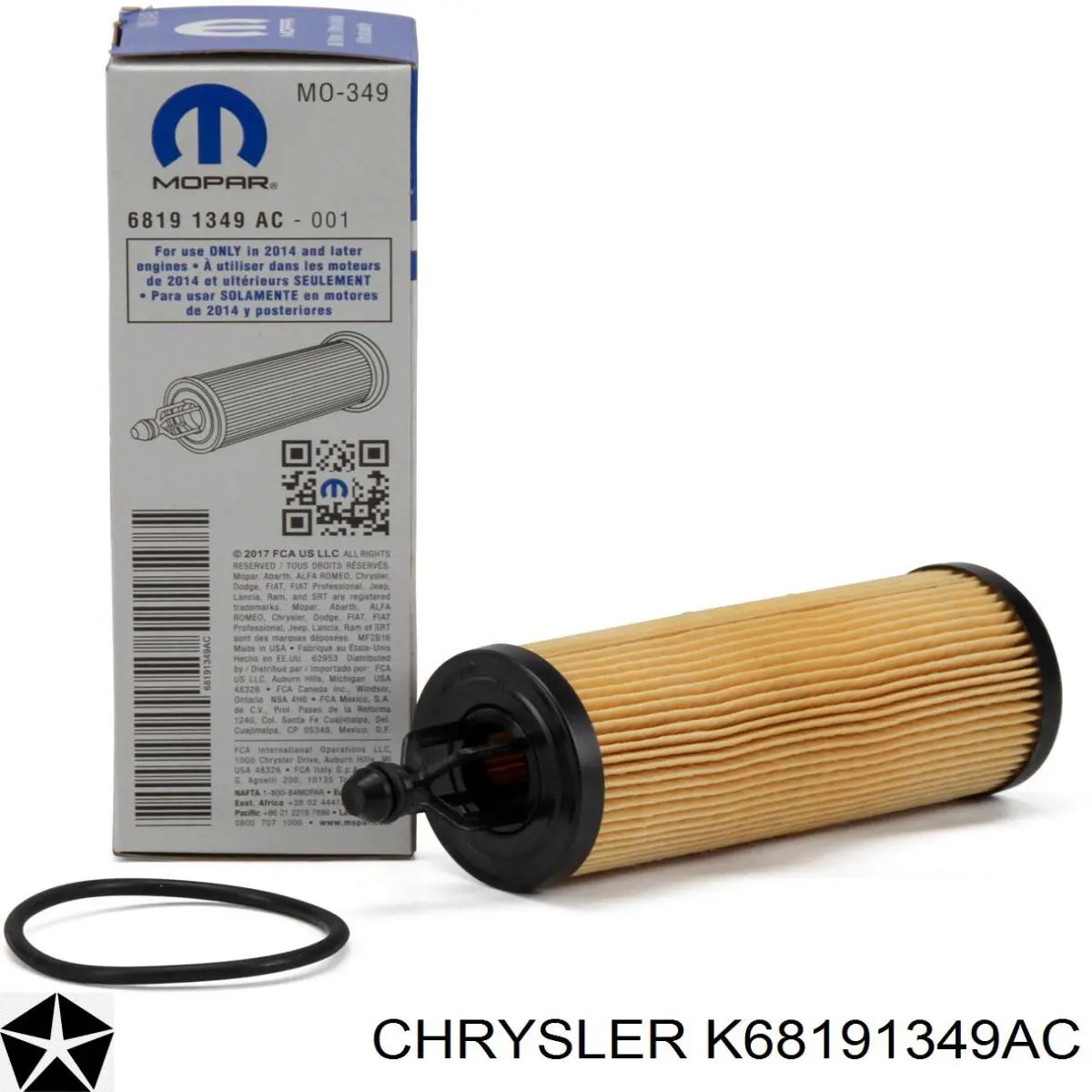 K68191349AC Chrysler filtro de aceite