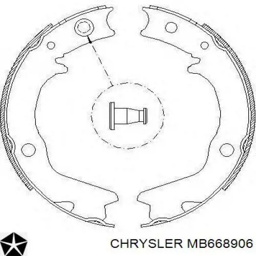 MB668906 Chrysler zapatas de frenos de tambor traseras