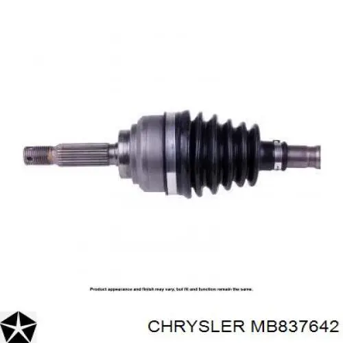 MB837642 Chrysler árbol de transmisión delantero izquierdo