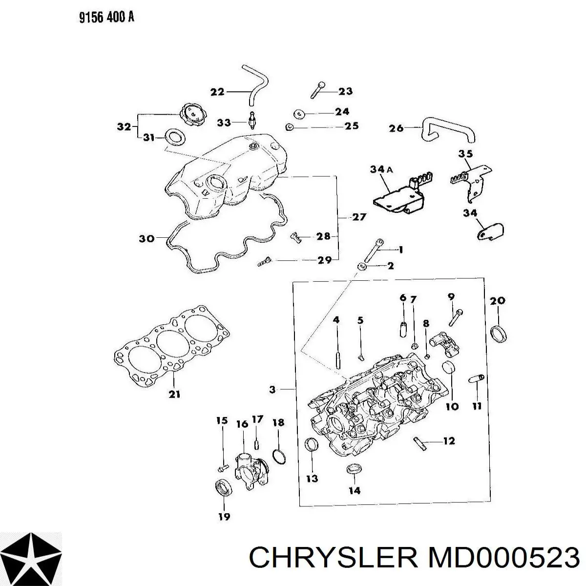 Perno De Tapa Valvula De Culata Mitsubishi L 300 (L03P, L02P)