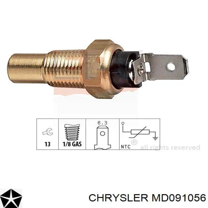 Sensor de temperatura del refrigerante Toyota Corolla E8