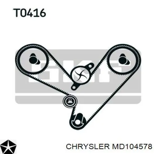 MD104578 Chrysler rodillo, cadena de distribución