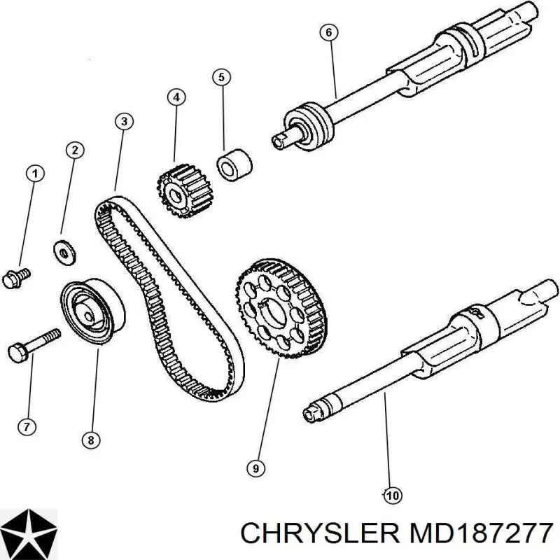 MD187277 Chrysler rueda dentada, cigüeñal