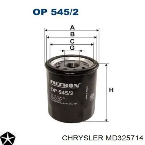 MD325714 Chrysler Filtro aceite