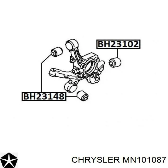 Buje de mangueta trasera Chrysler MN101087 precio, desde 6,82 EUR
