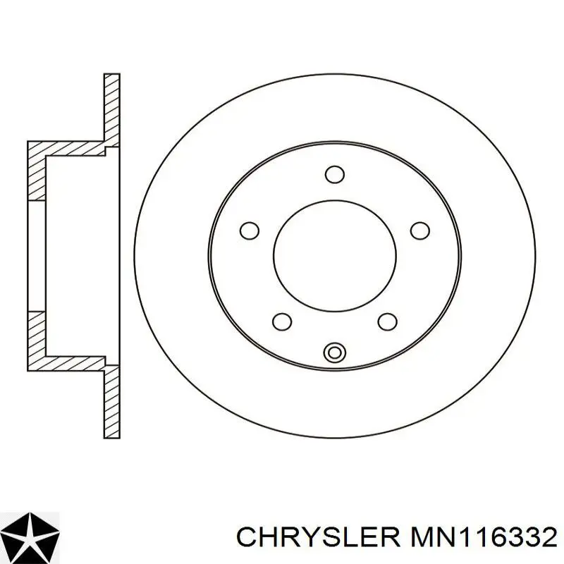 MN116332 Chrysler disco de freno trasero