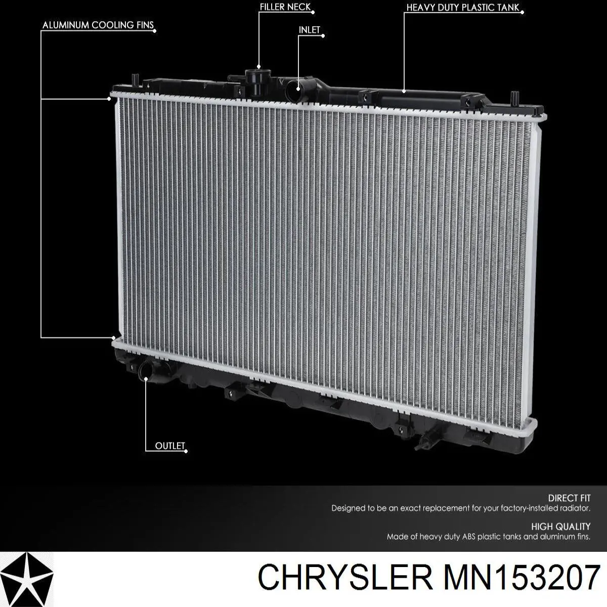 Radiador MN153207 Chrysler