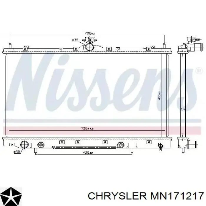 MN171217 Chrysler radiador
