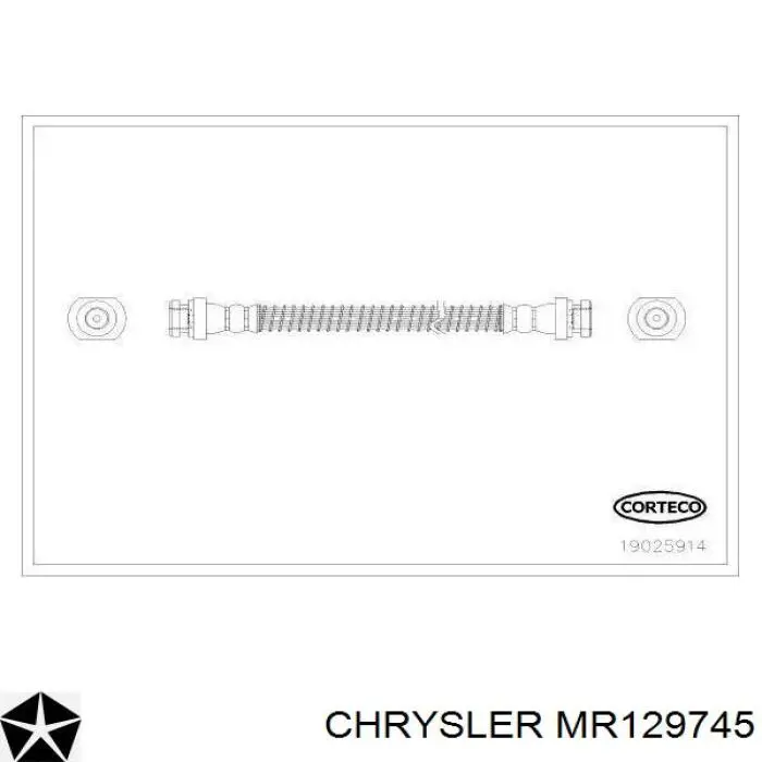 MR129745 Chrysler tubo flexible de frenos trasero