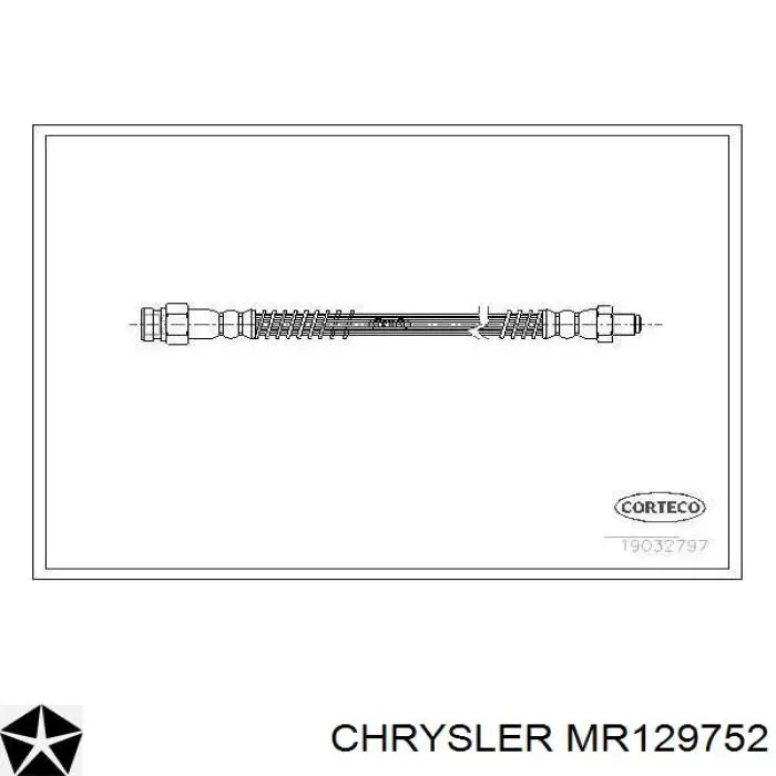 MR129752 Chrysler latiguillo de freno trasero