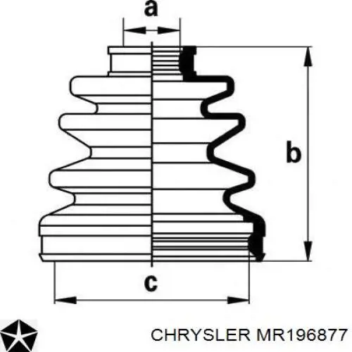 MR196877 Chrysler fuelle, árbol de transmisión delantero interior