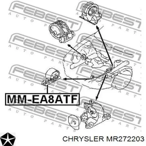MR272203 Chrysler soporte motor delantero