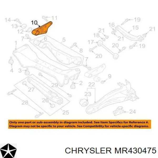 MR430475 Chrysler cojinete de diferencial, eje delantero