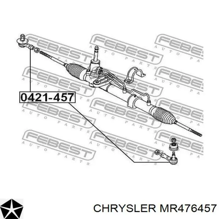 MR476457 Chrysler rótula barra de acoplamiento exterior