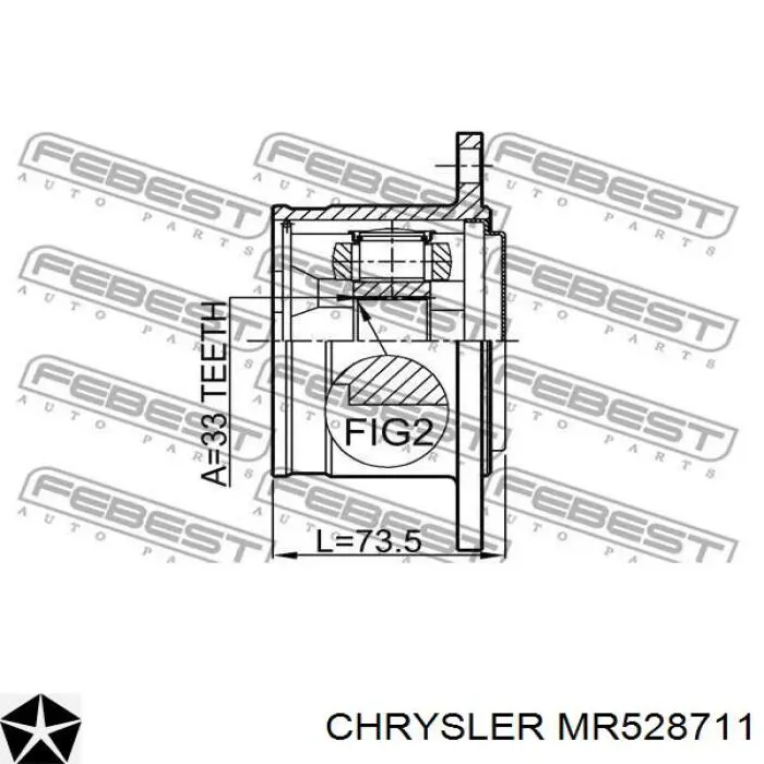 MR528711 Chrysler junta homocinética interior delantera derecha