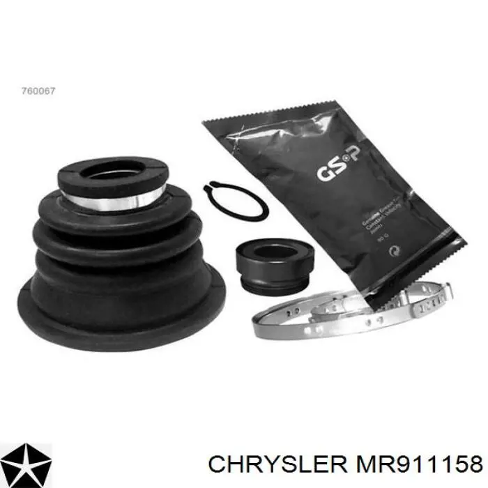MR911158 Chrysler Fuelle, junta homocinética interna izquierda del semieje delantero