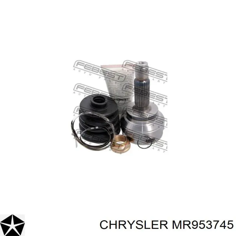 MR953745 Chrysler árbol de transmisión delantero izquierdo