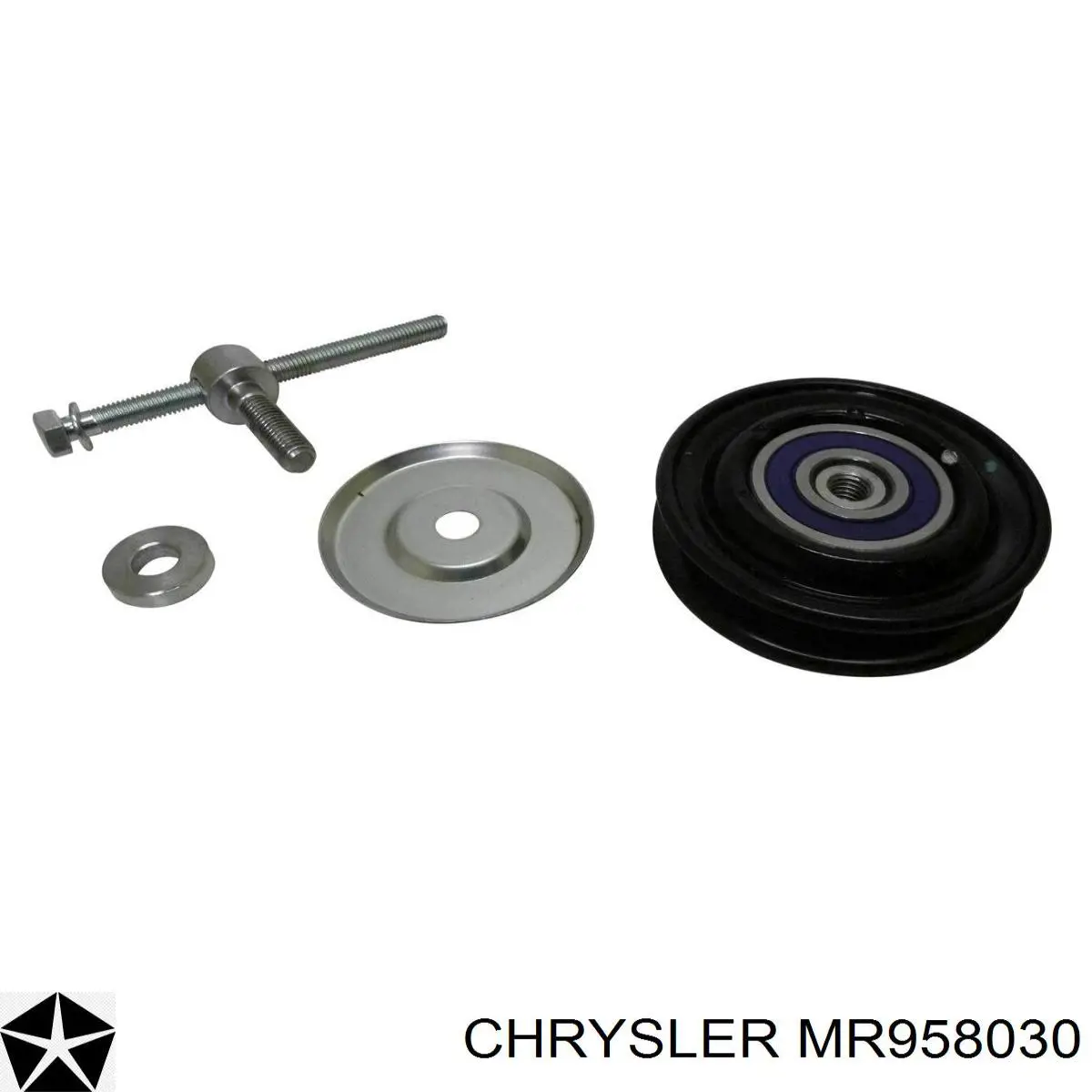MR958030 Chrysler polea tensora, correa poli v