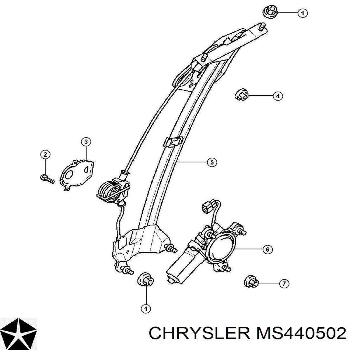 MS440502 Chrysler tornillo (tuerca de sujeción)