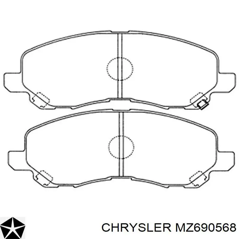 MZ690568 Chrysler pastillas de freno delanteras