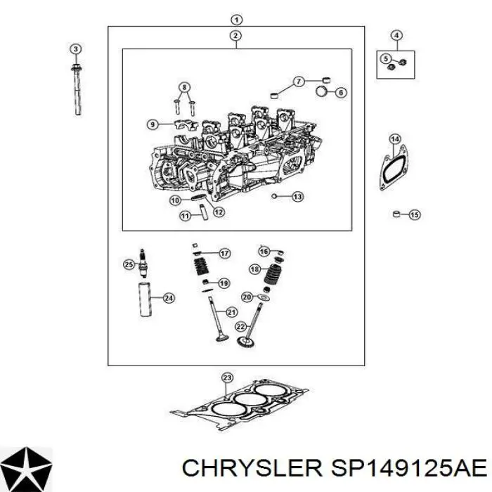 SP149125AE Chrysler bujía de encendido