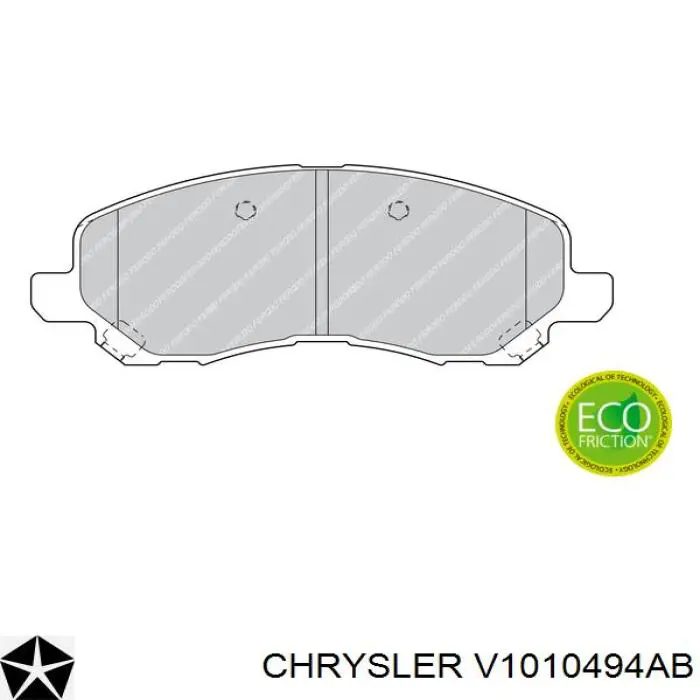 V1010494AB Chrysler pastillas de freno delanteras