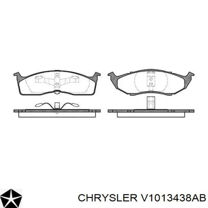 V1013438AB Chrysler pastillas de freno delanteras