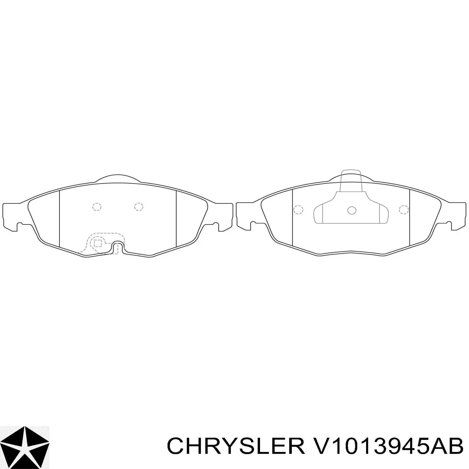 V1013945AB Chrysler pastillas de freno delanteras