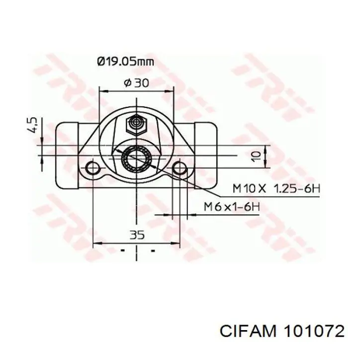 Cilindro de freno de rueda trasera Cifam 101072 precio, desde 6,31 EUR