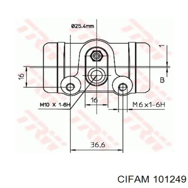 101249 Cifam cilindro de freno de rueda trasero