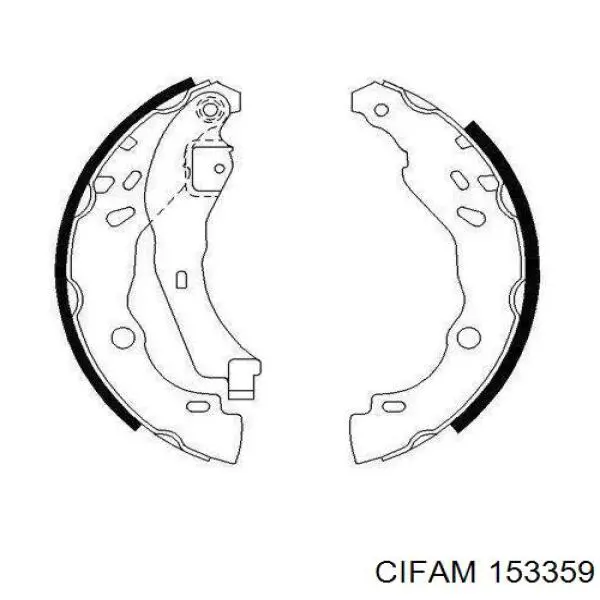 Zapatas de freno traseras Cifam 153359