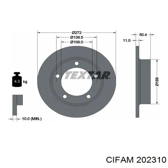 Cilindro maestro de frenos Cifam 202310 precio, desde 31,93 EUR