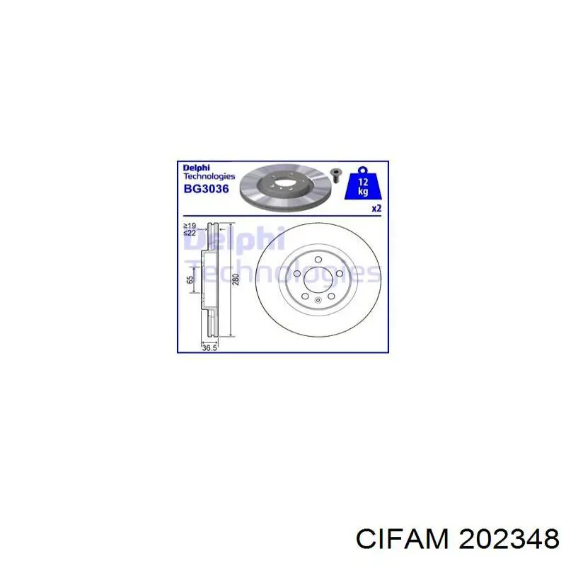 202348 Cifam Cilindro principal de frenos