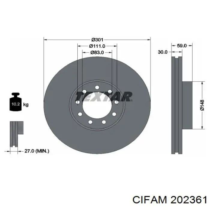 Cilindro principal de freno Citroen Jumpy 1 BS, BT, BY, BZ