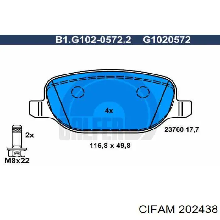 Comprar 202438 Cifam Cilindro maestro de frenos