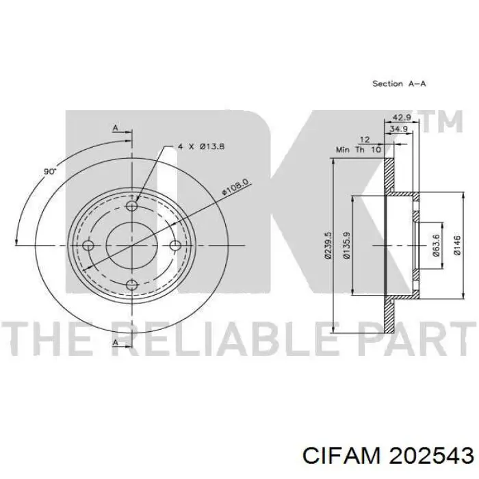 Cilindro maestro de frenos M24118 Brembo