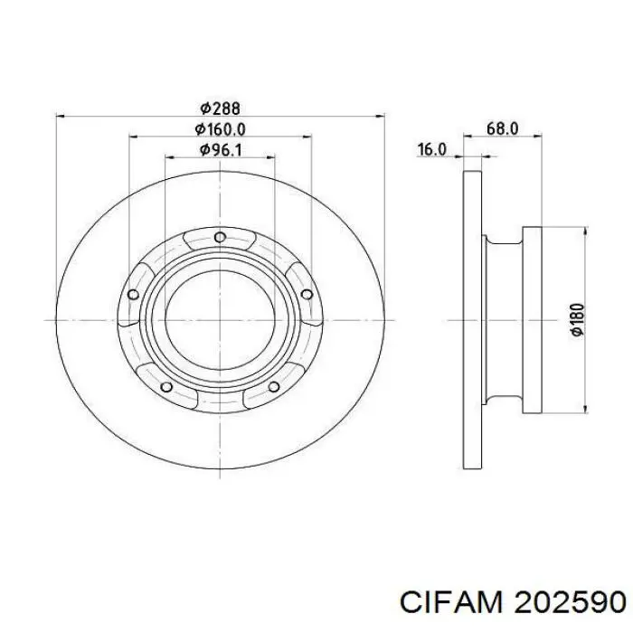 202-590 Cifam cilindro principal de freno