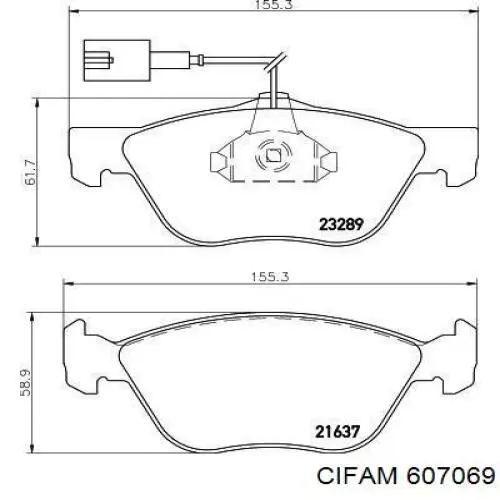 607069 Cifam junta homocinética exterior delantera