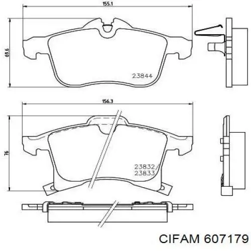 607-179 Cifam junta homocinética exterior delantera