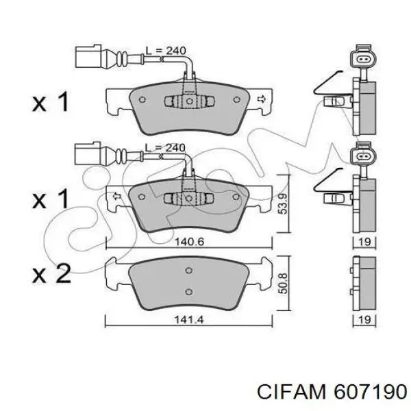 607-190 Cifam junta homocinética exterior delantera